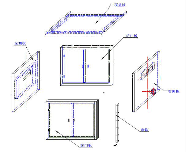 羅茨風(fēng)機隔音罩安裝示意圖